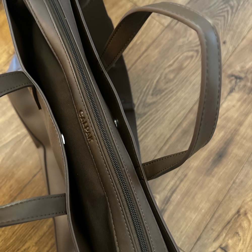 Calpak Brown Leather Bag - Picture 3 of 4